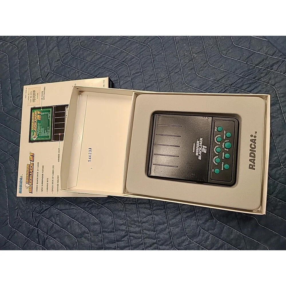Vintage New Radica Pocket Winner Blackjack 21 Electronic Handheld Game